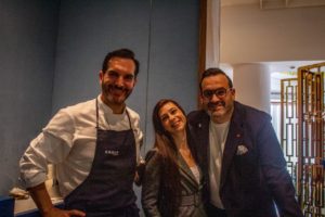 Mario y Diego Sandoval de Coque con Federica Marzioni Fundacion de Restaurantes Sostenibles