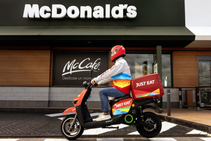 Delivery de McDonald's a través de Just Eat.