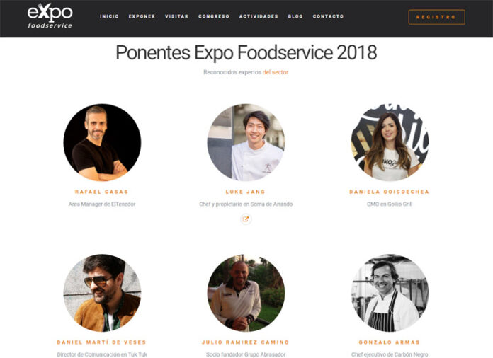 Más de 40 destacados ponentes del sector de la hostelería se darán cita en Expo Foodservice.